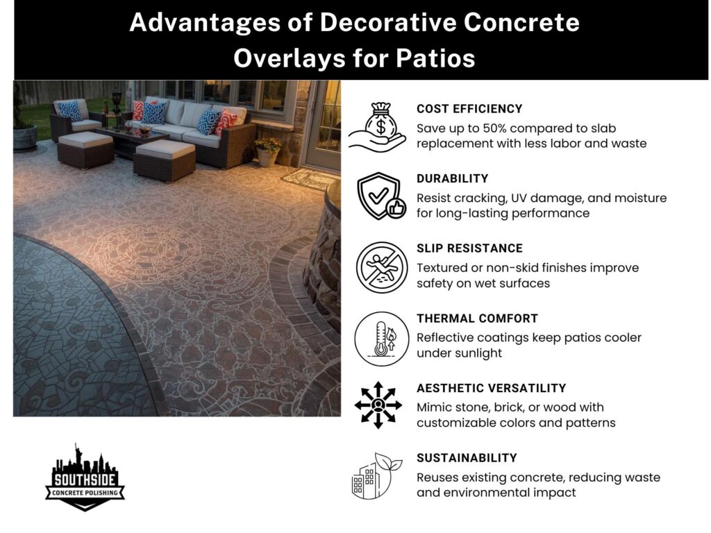Advantages of Decorative Concrete Overlays for Patios