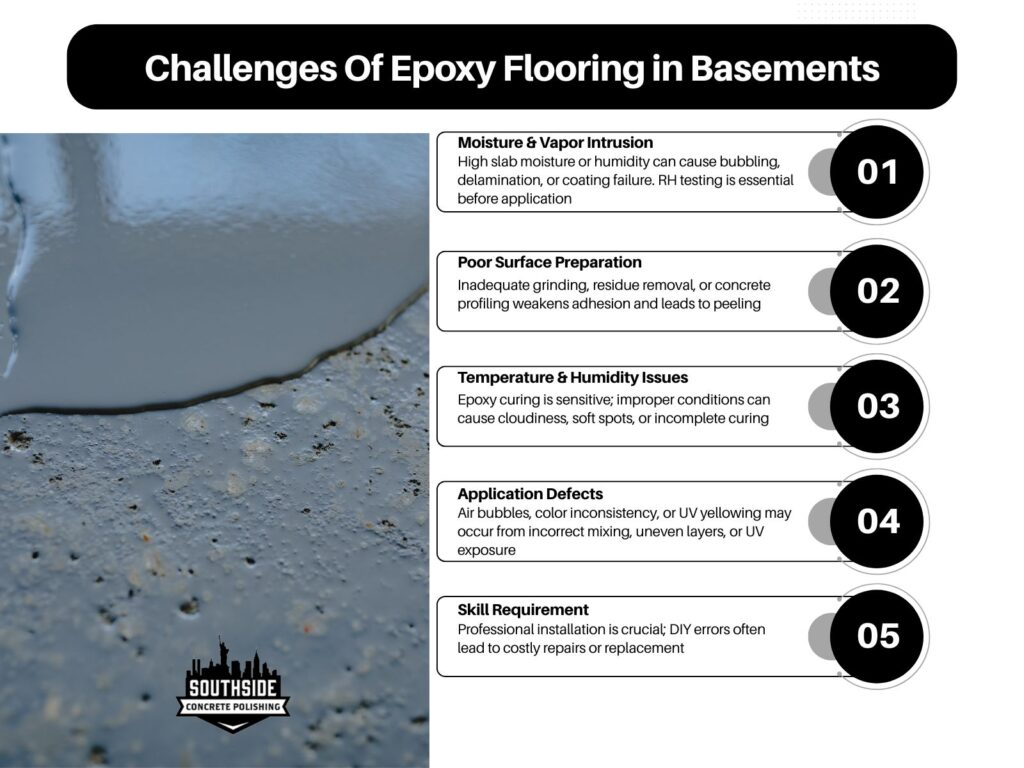 Challenges Of Epoxy Flooring in Basements