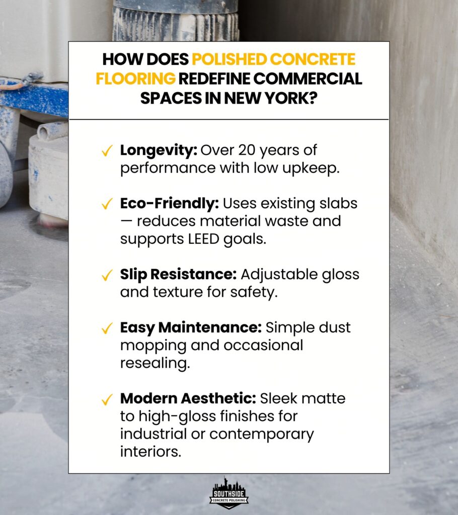 How Does Polished Concrete Flooring Redefine Commercial Spaces in New York