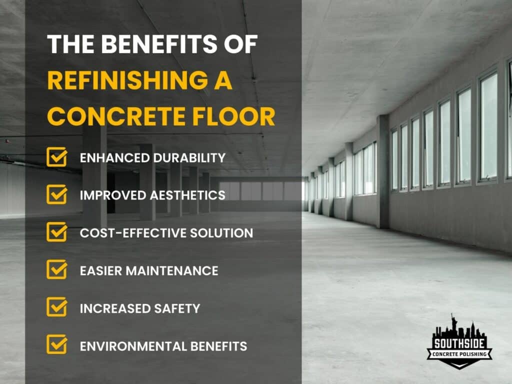 The Benefits of Refinishing a Concrete Floor