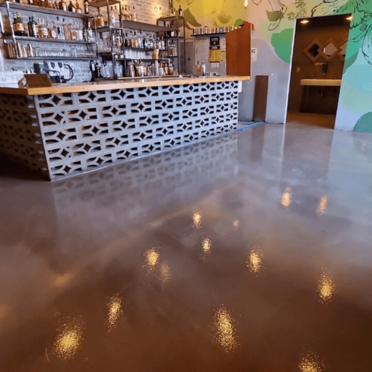 Stained Concrete project 1 by Southside Concrete Polishing